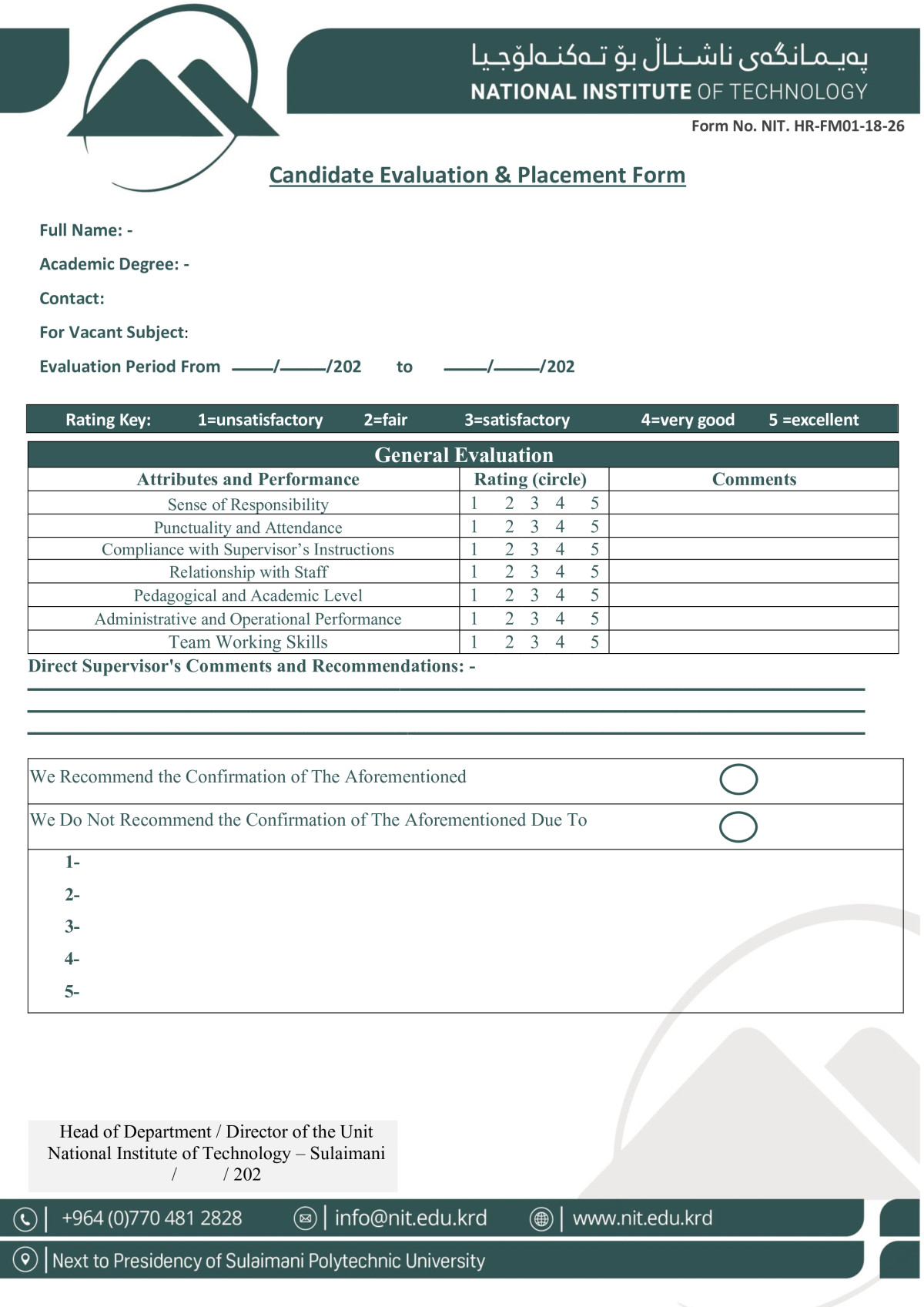 فۆڕمی چەسپاندن
